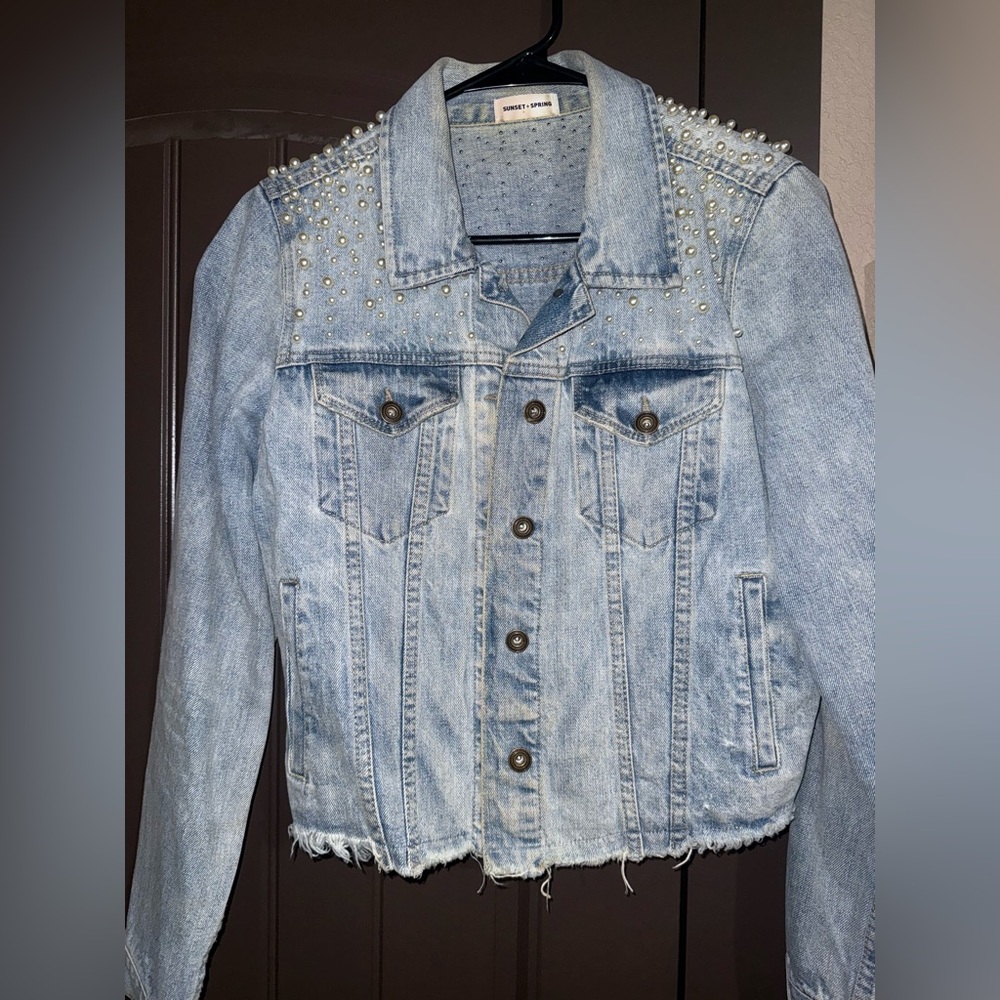 Denim Pearl Jacket
